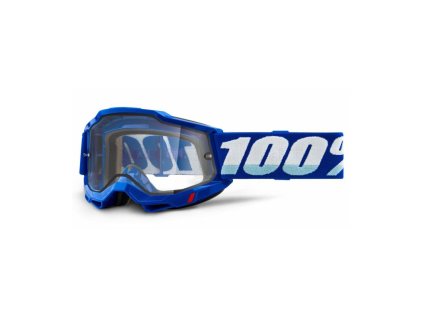 ACCURI 2, 100% Enduro Moto brýle modré, čiré Dual plexi