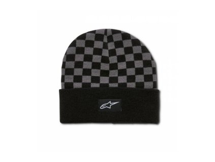 čepice CHECKERED CUFF BEANIE, ALPINESTARS (černá/šedá)