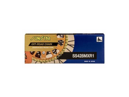 řetěz 428MXR1, SUNSTAR (bezkroužek, barva zlatá, 122 článků)