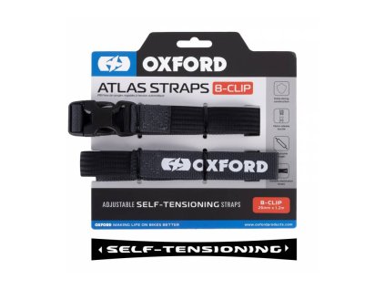 Zavazadlové popruhy Atlas B-Clip, 2 ks, OXFORD (šedá, 26mm x 1,2m)