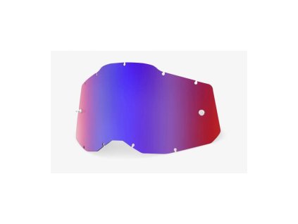 Plexi Racecraft 2/Accuri 2/Strata 2, 100% - USA (modro červené chrom, Anti-fog)