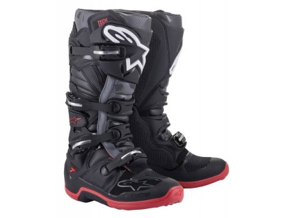 Boty TECH 7, ALPINESTARS (černá/šedá/červená) 2024