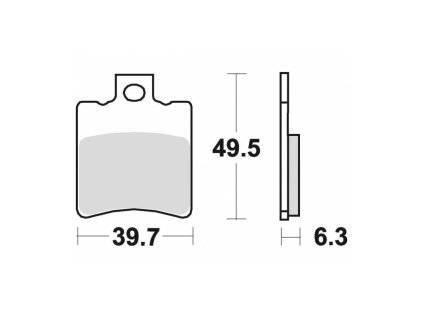 Brzdové destičky, BRAKING (semi-metalická směs SM1) 2 ks v balení
