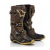 Boty TECH 10 limitovaná edice SQUAD, ALPINESTARS (tmavě hnědá/zlatá/černá)