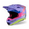 Přilba SUPERTECH S-M10 edice JETT LAWRENCE R01, ALPINESTARS (fialová/růžová fluo/žlutá fluo) 2026 (Velikost S (obvod 55 - 56 cm))