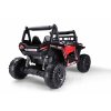 110889 1 elektricke auticko utv 24v cervene dvojmiestne 2 x 200 w motor eva kolesa odpruzene napravy automaticka elektricka brzda calunene sedadlo 2 4 ghz do led svetla usb aux