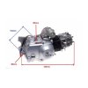 Motor 110cc 4t ( 3-rychlostní poloautomat se zpátečkou)