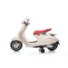 Elektrická motorka Vespa 946 aj so spätným chodom, červené, s pomocnými kolesami, Licencované, 2 x6V Batéria,2x 30W Motor, Koženkové sedadlo, MP3 Prehrávač s USB vstupom (Farba biele)