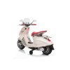 Elektrická motorka Vespa 946 aj so spätným chodom, červené, s pomocnými kolesami, Licencované, 2 x6V Batéria,2x 30W Motor, Koženkové sedadlo, MP3 Prehrávač s USB vstupom (Farba biele)