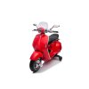 Elektrická motorka Vespa 946 aj so spätným chodom, červené, s pomocnými kolesami, Licencované, 2 x6V Batéria,2x 30W Motor, Koženkové sedadlo, MP3 Prehrávač s USB vstupom (Farba biele)