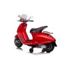 Elektrická motorka Vespa 946 aj so spätným chodom, červené, s pomocnými kolesami, Licencované, 2 x6V Batéria,2x 30W Motor, Koženkové sedadlo, MP3 Prehrávač s USB vstupom (Farba biele)