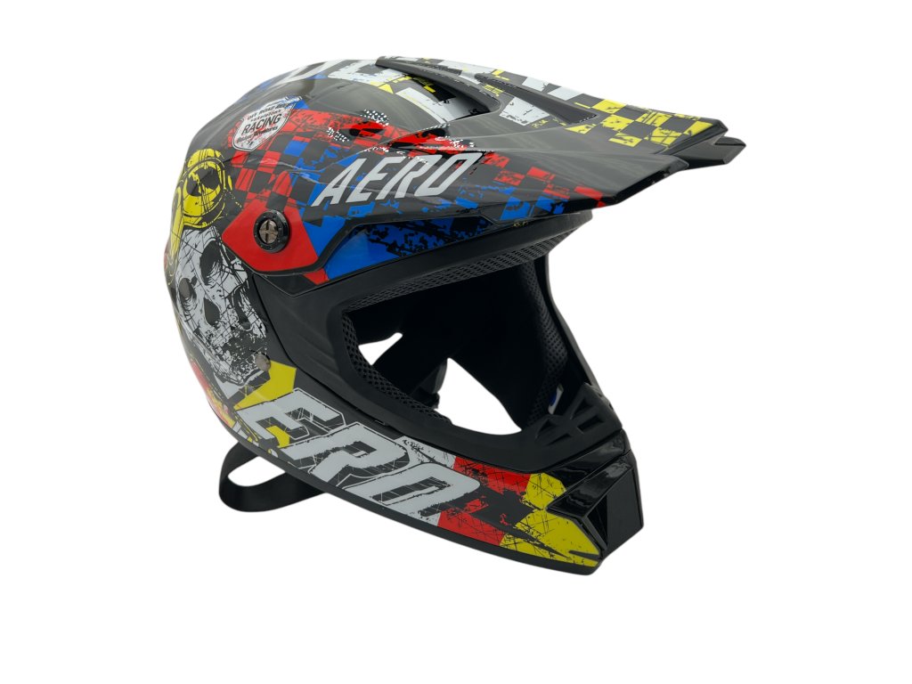 Detská CROSS prilba Skeleton Mejia - Colored