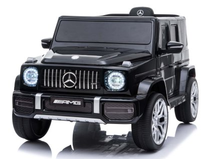 Elektrické autíčko Mercedes G63 12V, čierne, Jednomiestné sedadlo, Lítiová batéria, 2,4 GHz DO, USB, Bluetooth, Original licencia