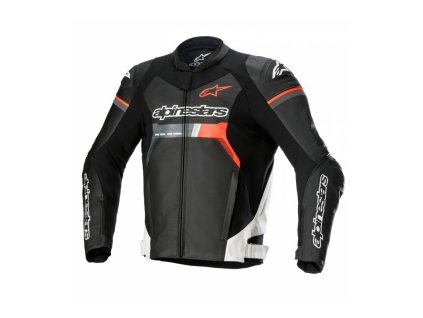 Bunda GP FORCE, ALPINESTARS (čierna/biela/červená fluo) 2025 (Veľkosť 54)