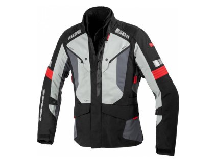 Bunda OUTLANDER, SPIDI (čierna/sivá/červená)