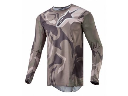 Dres RACER TACTICAL, ALPINESTARS (zelená camo/hnedá) 2024 (Veľkosť S)