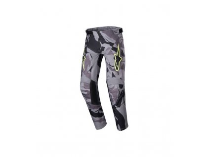 Kalhoty RACER TACTICAL, ALPINESTARS, dětské (šedá camo/žlutá fluo/černá) 2024 (Velikost 22)