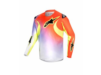 Dres RACER LUCENT, ALPINESTARS, detský (biela/čierna/žltá fluo) 2024 (Veľkosť S)