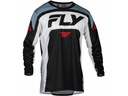 Dres LITE, FLY RACING - USA 2024 (černá/bílá/šedá) (Velikost M)