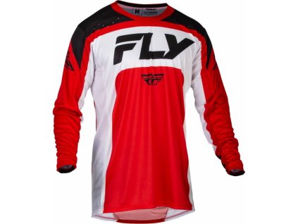 Dres LITE, FLY RACING - USA 2024 (červená/bílá/černá) (Velikost M)