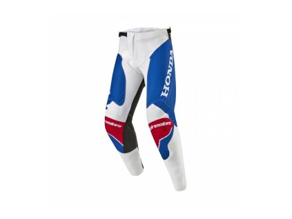Kalhoty RACER ICONIC HONDA kolekce, ALPINESTARS (bílá/modrá/červená/černá) 2024 (Velikost 28)