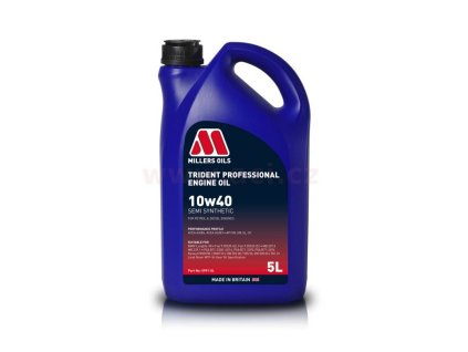 millers oils motorovy olej polosynteticky trident professional 10w40 5l
