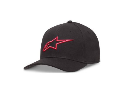 Kšiltovka AGELESS CURVE, ALPINESTARS (černá/červená) (Velikost L/XL)