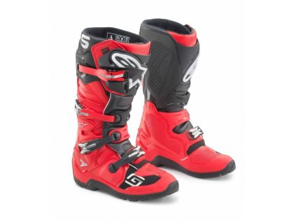 Boty ALPINESTARS TECH 7 EXC, GASGAS (černá/červená) 2024 (Velikost 42)