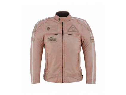 Kožená dětská moto bunda BSTAR Kids Pink (Veľkosť 8)