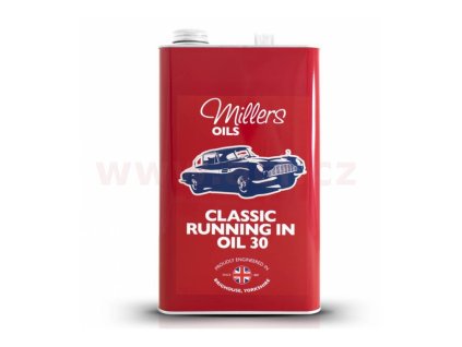 millers oils motorovy olej pro zajizdeni motoru veteranu classic running in oil 5l