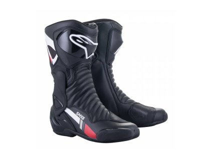 boty s mx 6 alpinestars cerna bila seda cervena