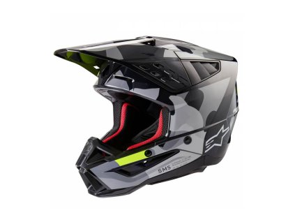 Prilba S-M5 ROVER 2, ALPINESTARS (tmavo šedá/žltá fluo) 2024 (Veľkosť XL (obvod 61 - 62 cm))