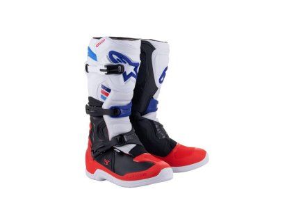 boty tech 3 alpinestars bila cerna modra cervena 2026
