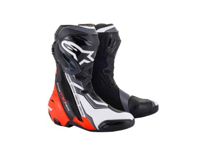 boty supertech r alpinestars cerna cervena fluo bila seda 2026