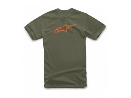 Triko AGELESS TEE, ALPINESTARS (zelená/oranžová) (Velikost M)
