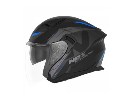 Prilba N130 KLINT, NOX (čierna matná, modrá) 2024 (Veľkosť XS)