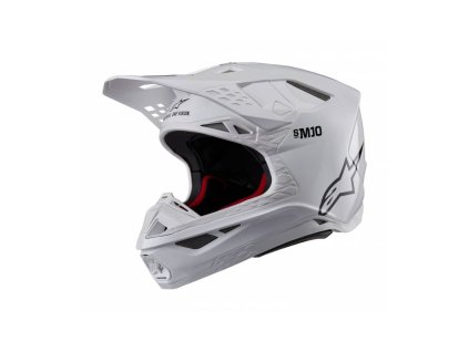 Přilba SUPERTECH S-M10 SOLID, ALPINESTARS (bílá) 2024 (Veľkosť L (obvod 59 - 60 cm))
