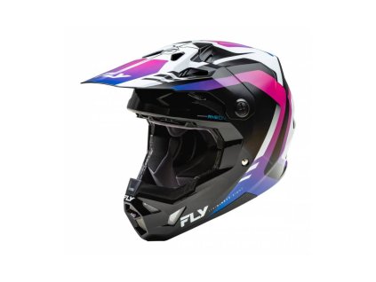 Prilba FORMULA CP, FLY RACING - USA(biela/čierna/fialová) (Veľkosť M)