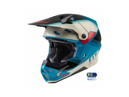 Přilba FORMULA CP, FLY RACING - USA (černá/šedá/tyrkysová) (Velikost S)