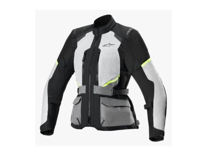 Bunda STELLA ANDES AIR DRYSTAR, ALPINESTARS, dámská (svetlo šedá/tmavo šedá/černá/žlutá fluo) 2024 (Veľkosť S)