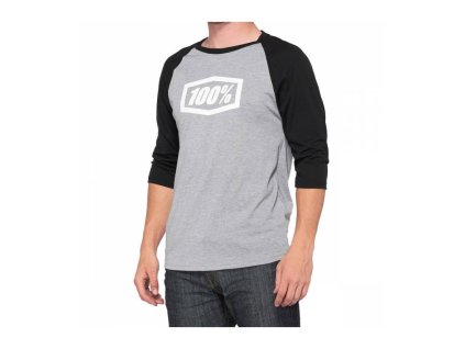 Triko ICON 3/4, 100% - USA (šedá/černá) (Veľkosť S)