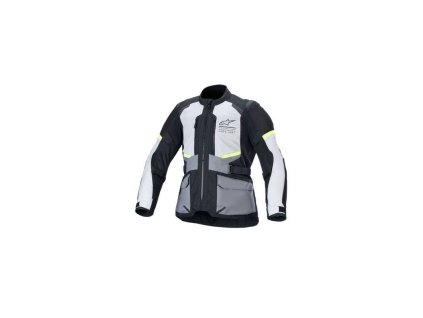 Bunda ANDES AIR DRYSTAR, ALPINESTARS (světle šedá/tmavě šedá/černá/žlutá fluo) 2024 (Velikost M)