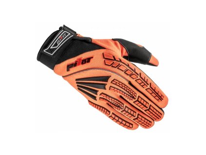 Rukavice PIONEER, PILOT, detské (oranžová fluo/čierna) (Veľkosť 3)