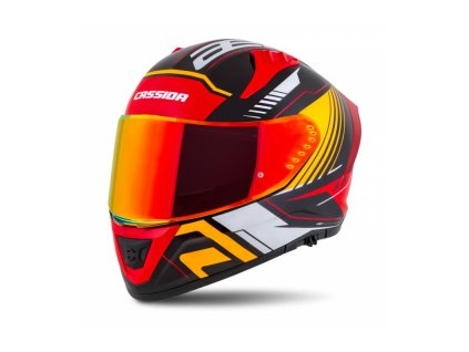 Prilba Aero Drome, CASSIDA (čierna perleť/oranžová/červená/biela) 2025 (Veľkosť XS (53 až 54 cm))