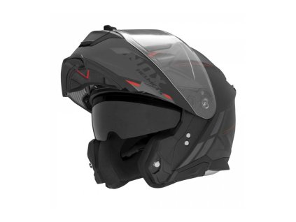 Prilba N967 SYNCHRO, NOX (čierna matná, červená) 2024 (Veľkosť XS)