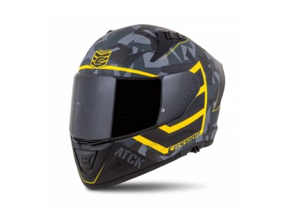 Prilba Aero ATCK, CASSIDA (sivá camo/čierna/žltá fluo) 2025 (Veľkosť L (59 až 60 cm))