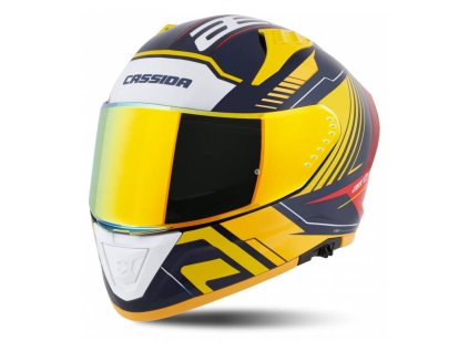 Prilba Aero Drome, CASSIDA (modrá/žltá fluo/oranžová/červená/svetlo modrá/biela) 2025 (Veľkosť XS (53 až 54 cm))