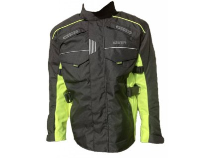 Moto bunda BSTAR Kids long Protectors (černá/ zelená fluo) (Veľkosť S)