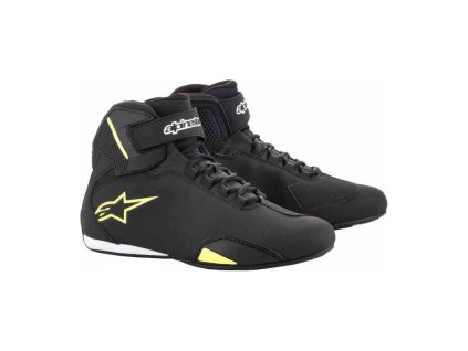 Topánky SEKTOR, ALPINESTARS (čierne / žltá fluo) (Veľkosť 40)