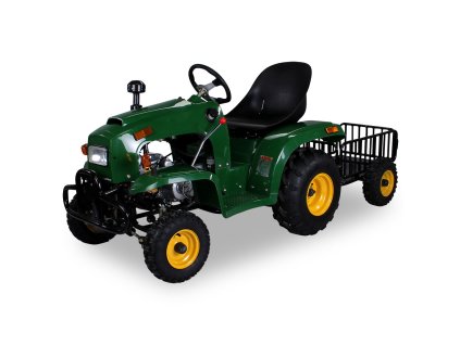 Záhradný traktor s prívesom 110 ccm - Zelená